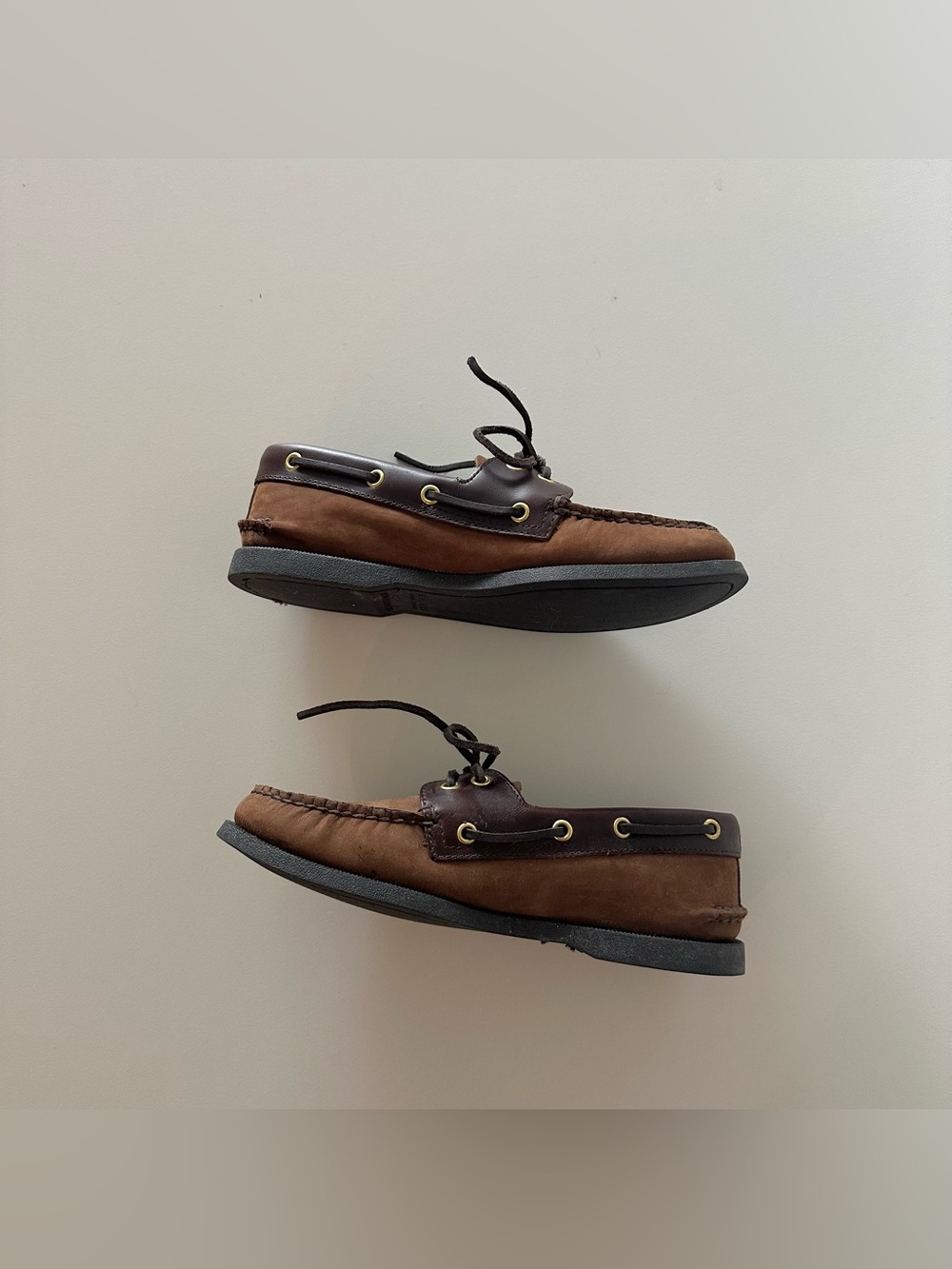Sperry 2 Eye Boat Shoes Dark Brown Leather Women’s 9 Preppy Moc Loafer - Picture 3 of 8